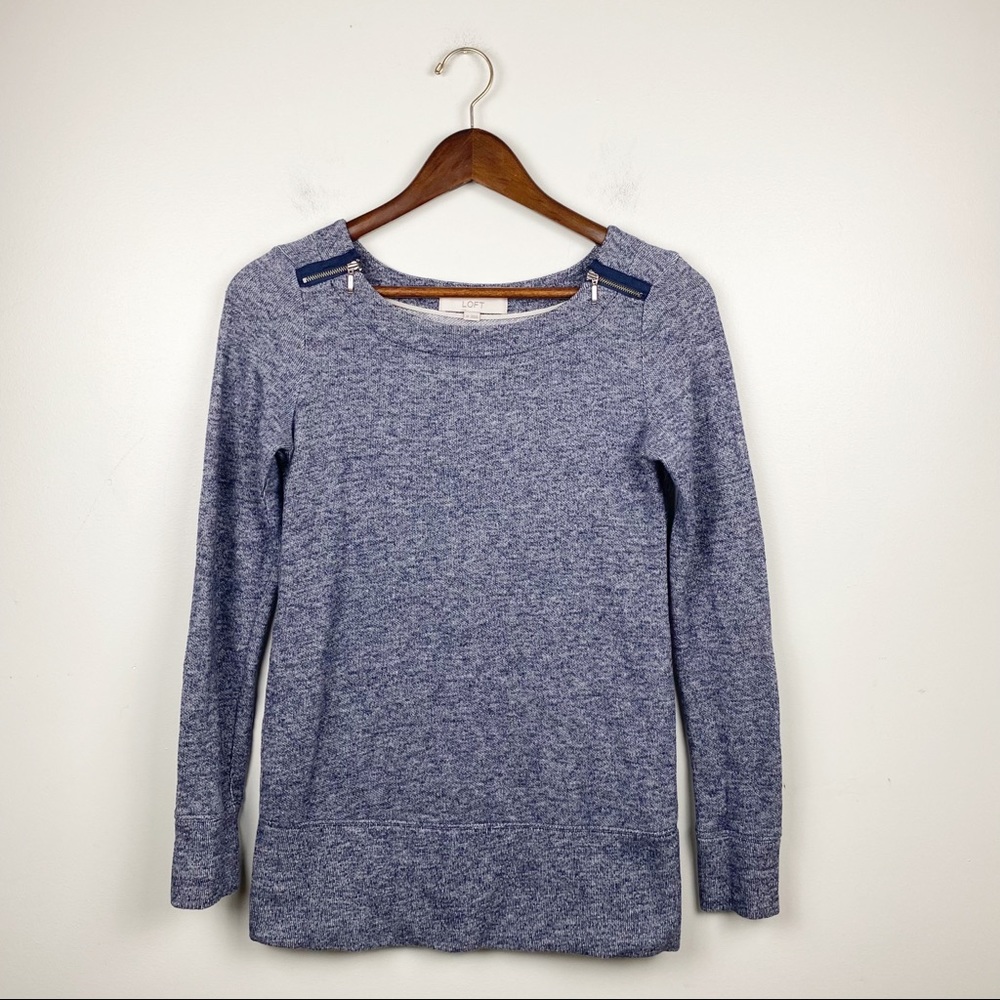 Loft Boatneck Sweater with Zippers